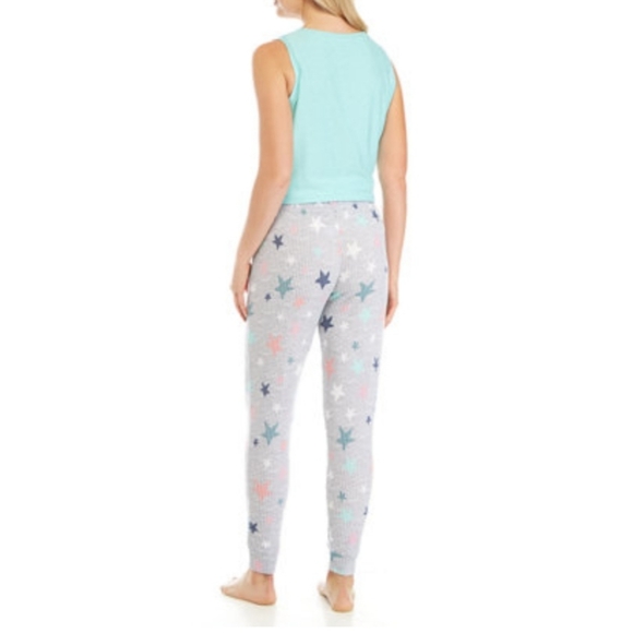 3 Pc Waffle Knit Pajama Set Roudelain - Picture 3 of 5